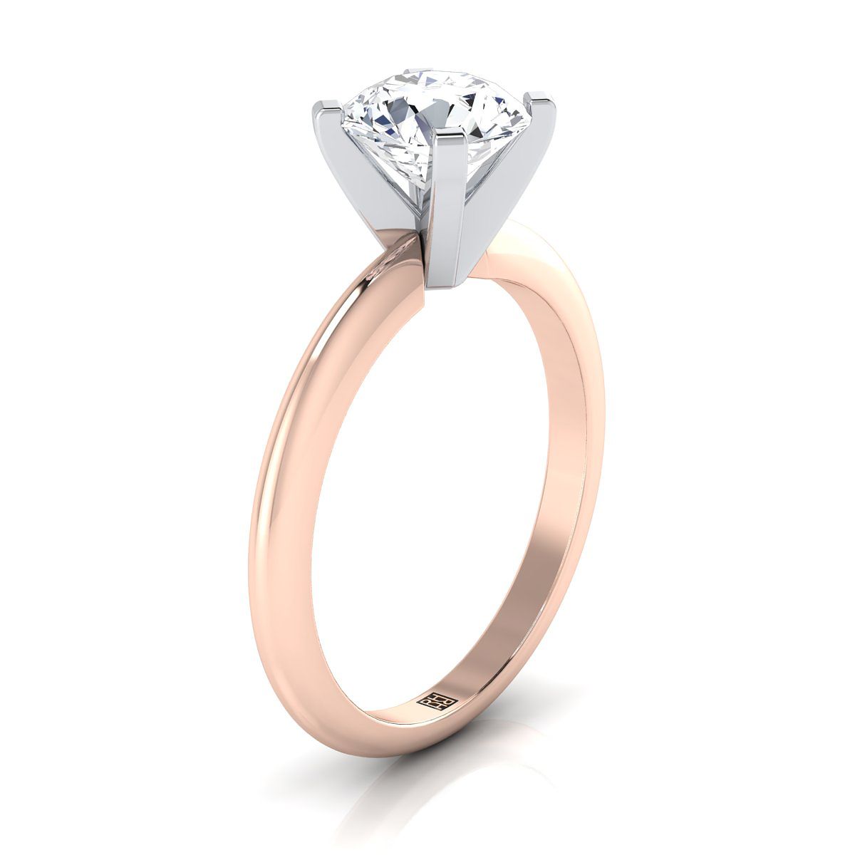 Select Solitaire styling on The Lolette round engagement ring setting | RockHer