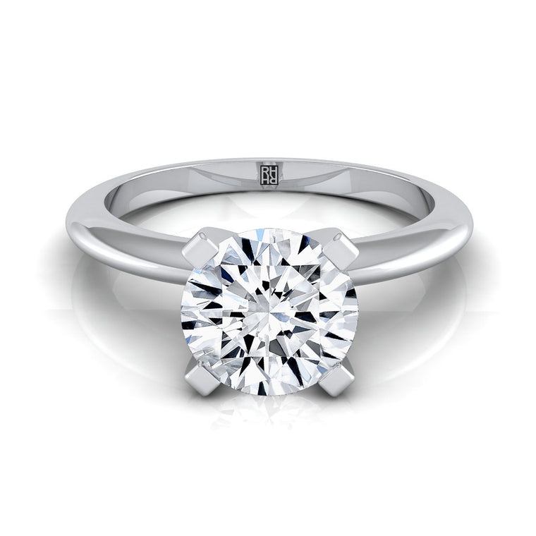The Lolette Select Solitaire Round Lab Diamond Engagement Ring in Platinum