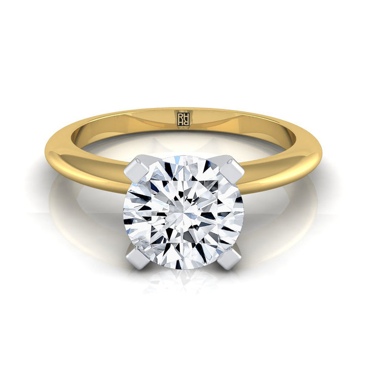 The Lolette Select Solitaire Engagement Ring with Lab Diamond in 18K Yellow Gold - view 1