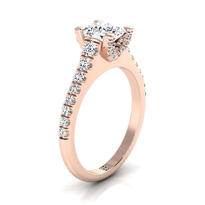The Mimi Select Pavé Engagement Ring with Lab Diamond in 14K Rose Gold - view 2