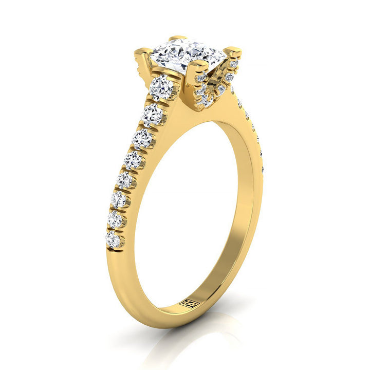 The Mimi Select Pavé Engagement Ring with Lab Diamond in 18K Yellow Gold - view 2