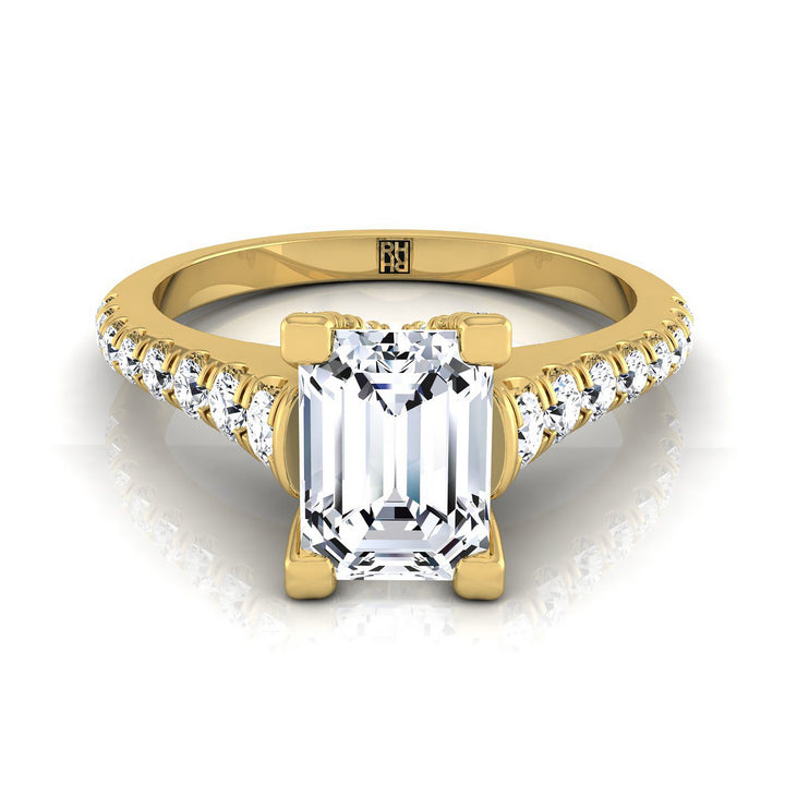 The Mimi Select Pavé Engagement Ring with Lab Diamond in 18K Yellow Gold - view 1