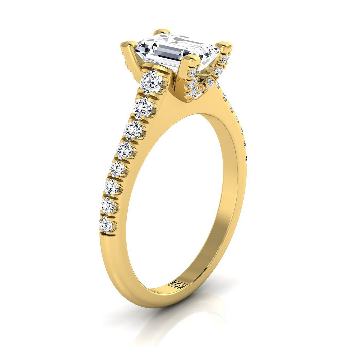 Select Pavé Cut styling on The Mimi emerald engagement ring setting | RockHer