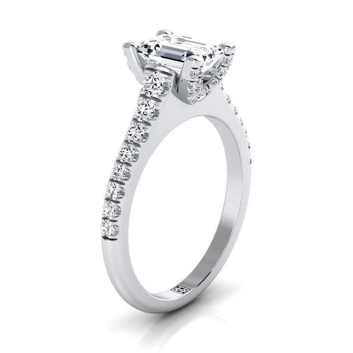 The Mimi Select Pavé Engagement Ring with Lab Diamond in 18K White Gold - view 2