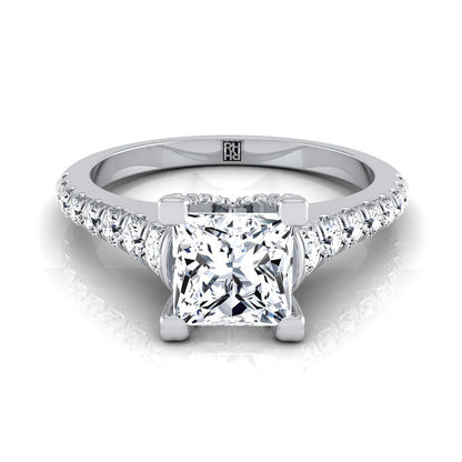 The Mimi Select Pavé Engagement Ring with Lab Diamond in 18K White Gold - view 1