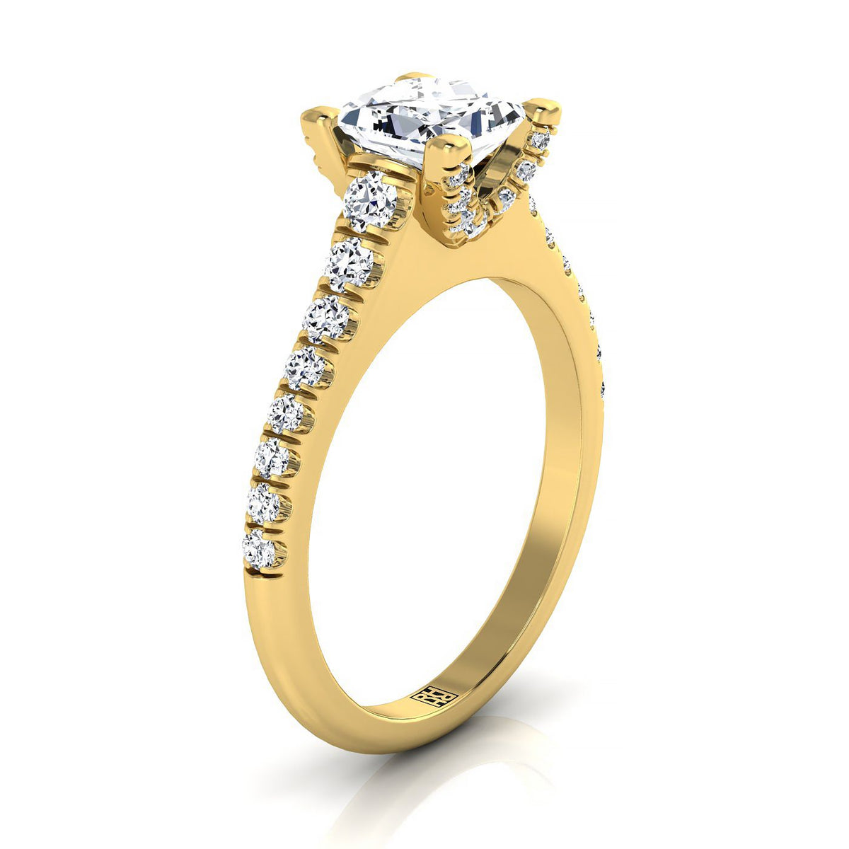 Select Pavé styling on The Mimi princess engagement ring setting | RockHer