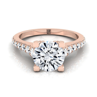 The Mimi Select Pavé Engagement Ring with Lab Diamond in 14K Rose Gold - view 1
