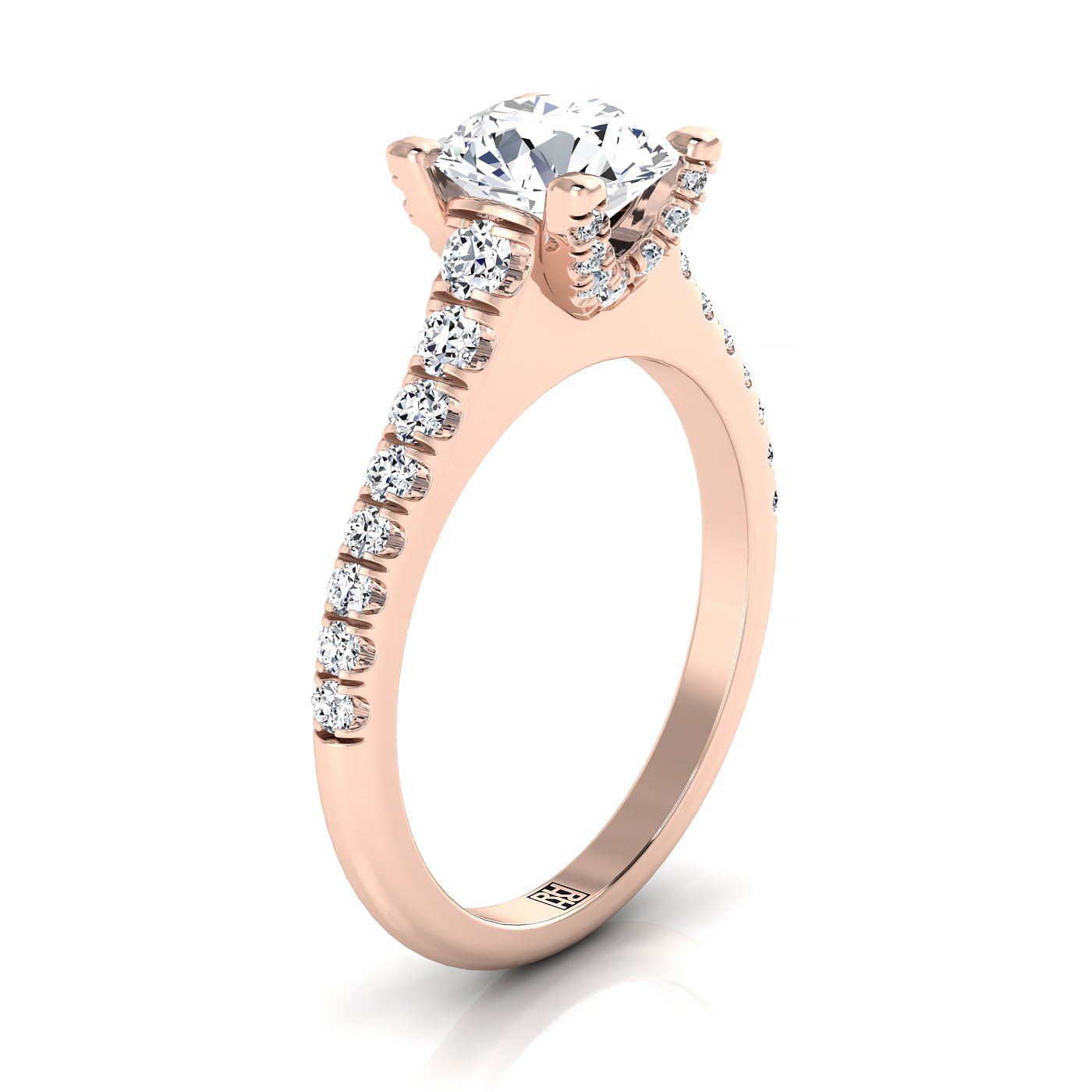 Select Pavé styling on The Mimi round engagement ring setting | RockHer