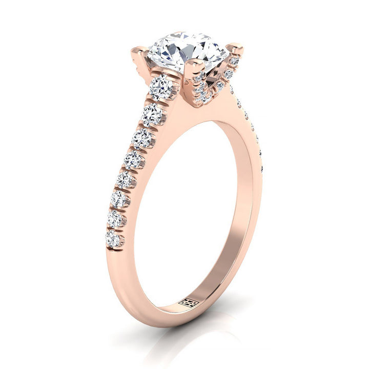 The Mimi Select Pavé Engagement Ring with Lab Diamond in 14K Rose Gold - view 2