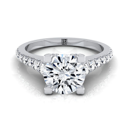 The Mimi Select Pavé Engagement Ring with Lab Diamond in 18K White Gold - view 1