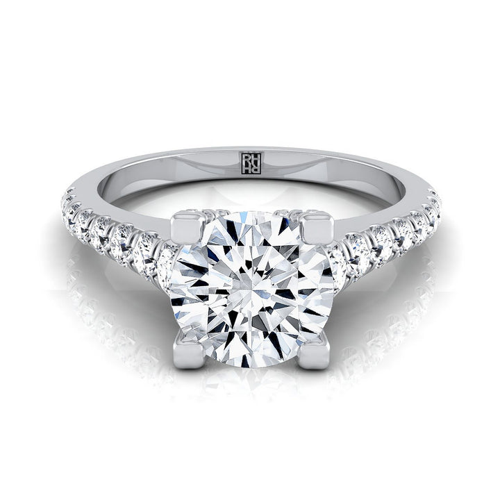 The Mimi Select Pavé Engagement Ring with Lab Diamond in 18K White Gold - view 1