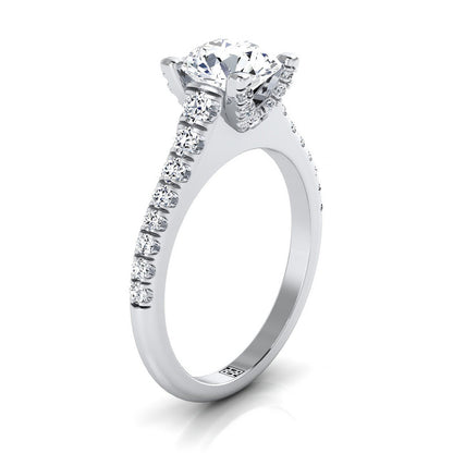The Mimi Select Pavé Engagement Ring with Lab Diamond in 18K White Gold - view 2