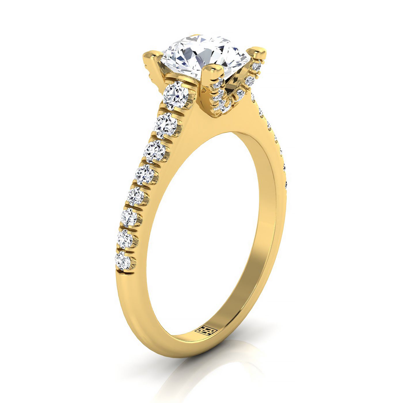 Select Pavé styling on The Mimi round engagement ring setting | RockHer