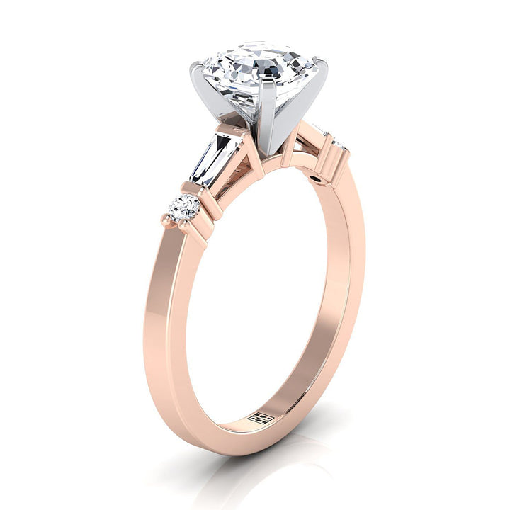 The Diana Select Pavé Engagement Ring with Lab Diamond in 14K Rose Gold - view 2