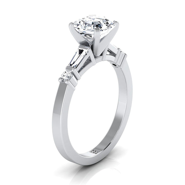 The Diana Select Pavé Engagement Ring with Lab Diamond in 18K White Gold - view 2