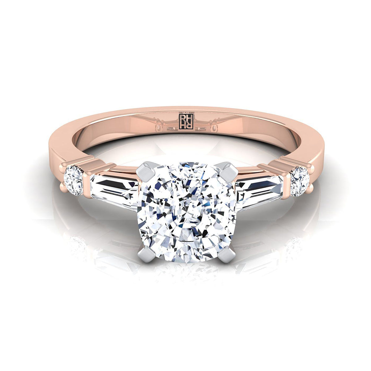 The Diana cushion engagement ring setting in 14K Rose Gold | RockHer