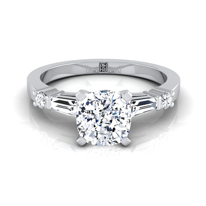 The Diana Select Pavé Engagement Ring with Lab Diamond in 18K White Gold - view 1