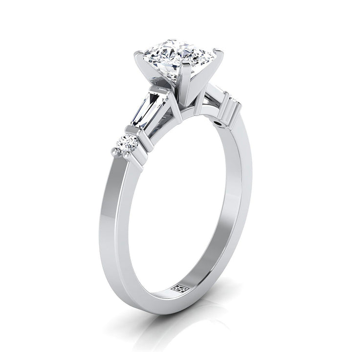 The Diana Select Pavé Engagement Ring with Lab Diamond in 18K White Gold - view 2