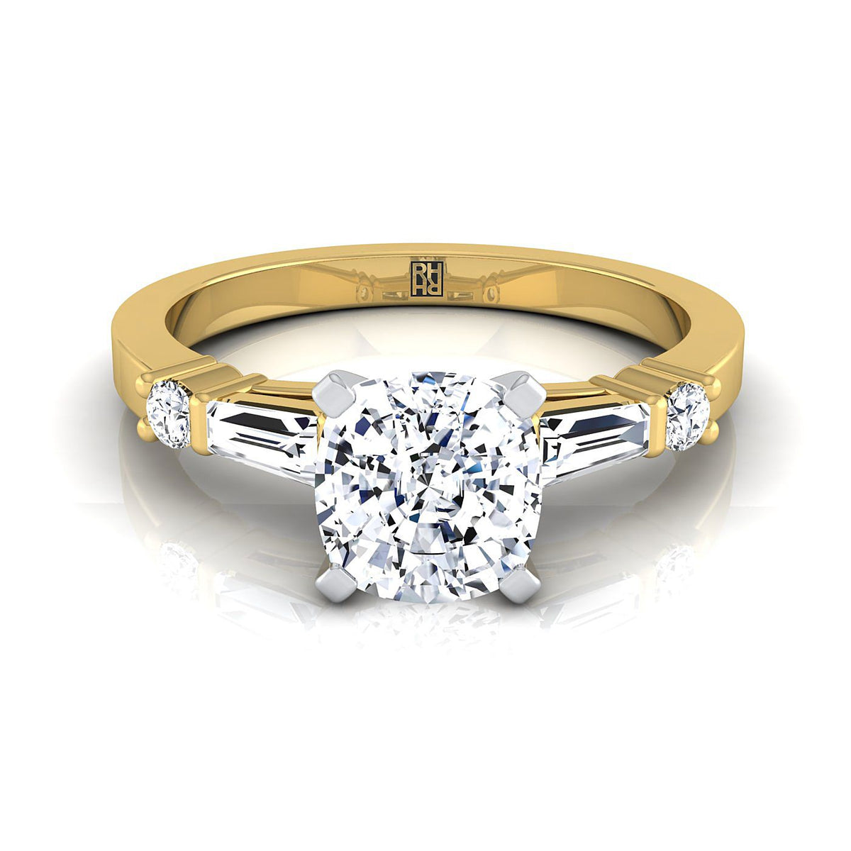 The Diana cushion engagement ring setting in 18K Yellow Gold | RockHer