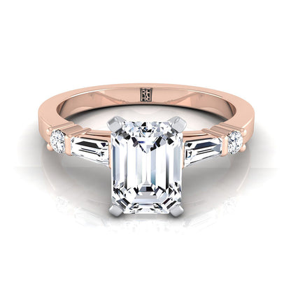 The Diana Select Pavé Engagement Ring with Lab Diamond in 14K Rose Gold - view 1