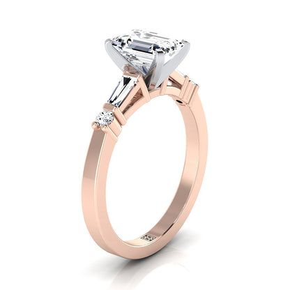 The Diana Select Pavé Engagement Ring with Lab Diamond in 14K Rose Gold - view 2