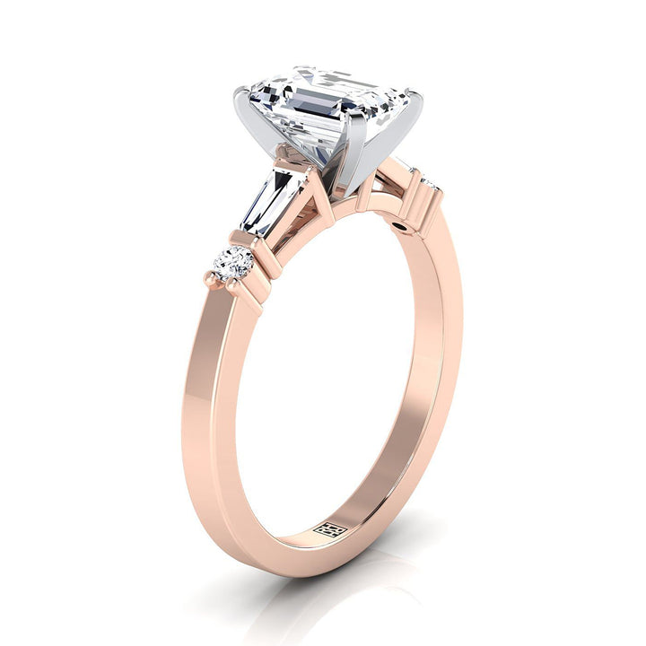The Diana Select Pavé Engagement Ring with Lab Diamond in 14K Rose Gold - view 2