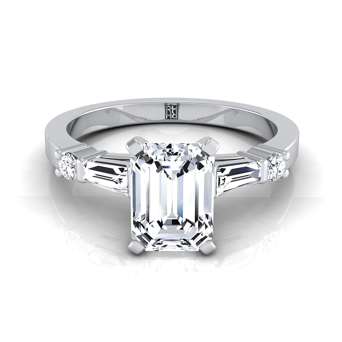 The Diana Select Pavé Engagement Ring with Lab Diamond in Platinum - view 1