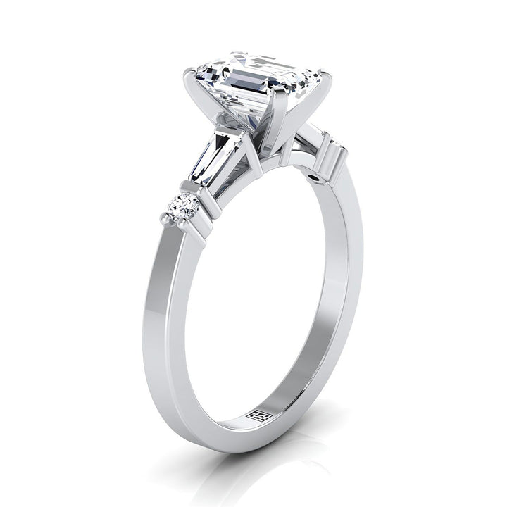 The Diana Select Pavé Engagement Ring with Lab Diamond in Platinum - view 2