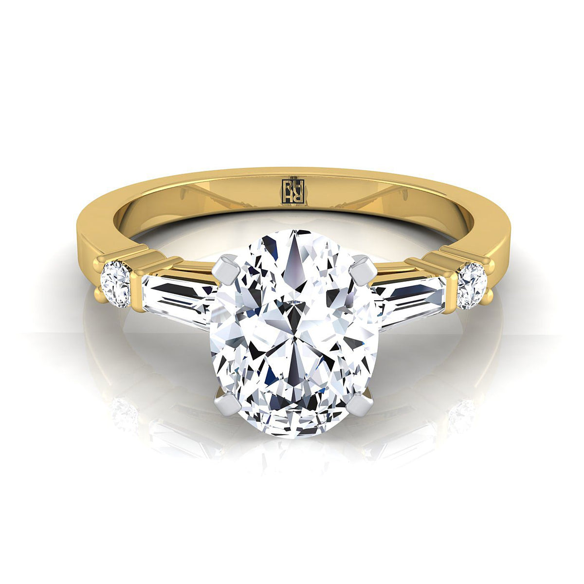 The Diana oval engagement ring setting in 18K Yellow Gold | RockHer