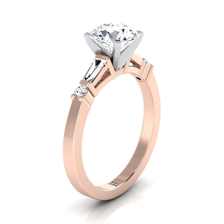 The Diana Select Pavé Engagement Ring with Lab Diamond in 14K Rose Gold - view 2
