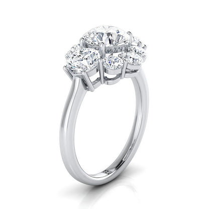 Round Brilliant, Modern Blossom Cluster, in 18K White Gold – view 9 | RockHer