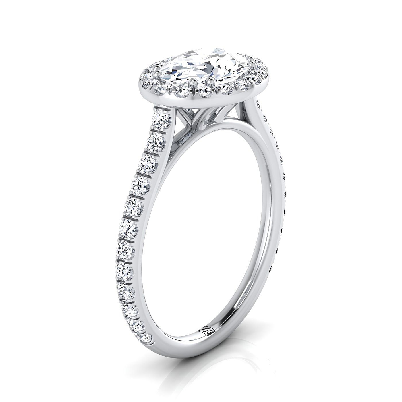 Select Halo styling on The Christina oval engagement ring setting | RockHer