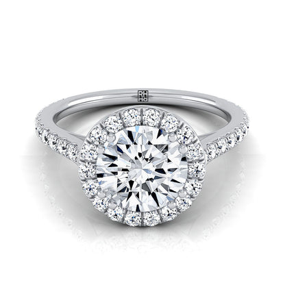 The Christina Select Halo Engagement Ring with Lab Diamond in Platinum - view 1