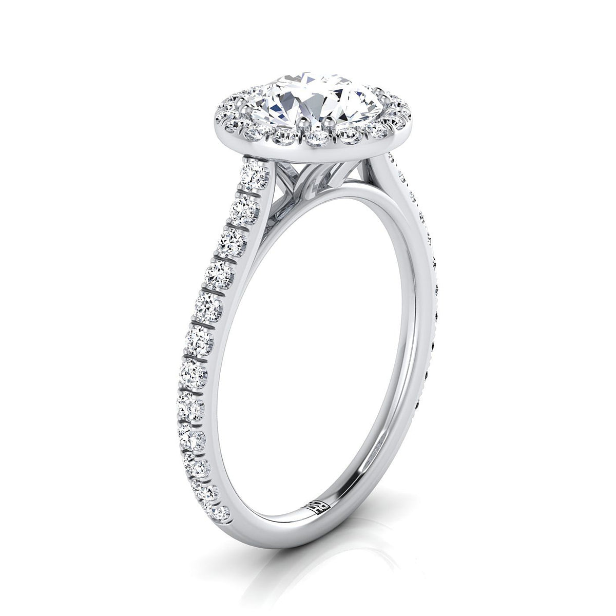 Select Halo styling on The Christina round engagement ring setting | RockHer