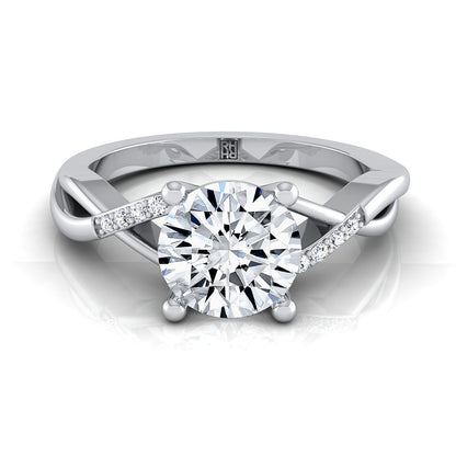 The Athena Select Pavé Engagement Ring with Lab Diamond in 18K White Gold - view 1