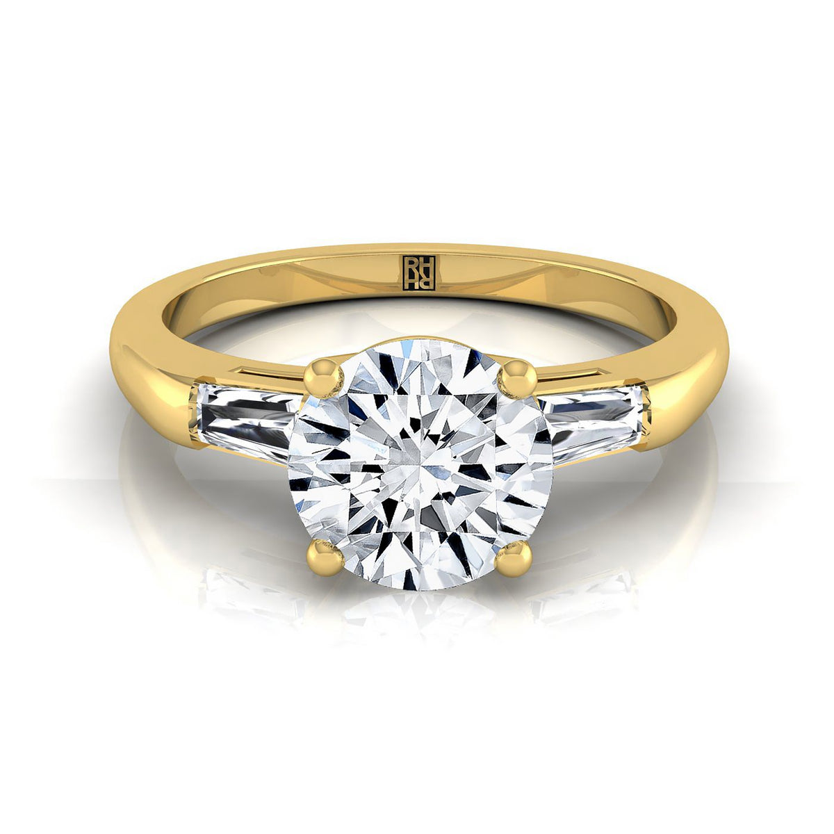 The Caroline round engagement ring setting in 18K Yellow Gold | RockHer