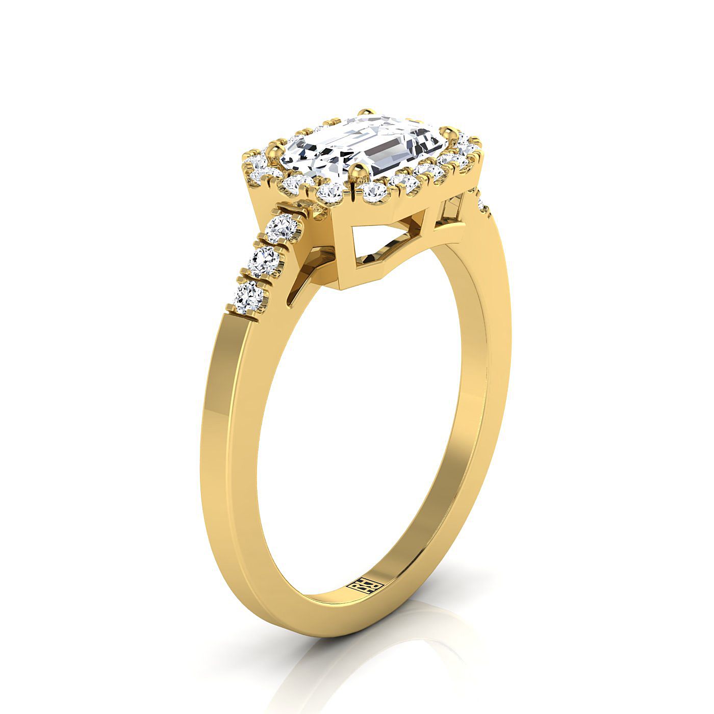 Made to order: The Crimson emerald engagement ring setting in 18K Yellow Gold | RockHer