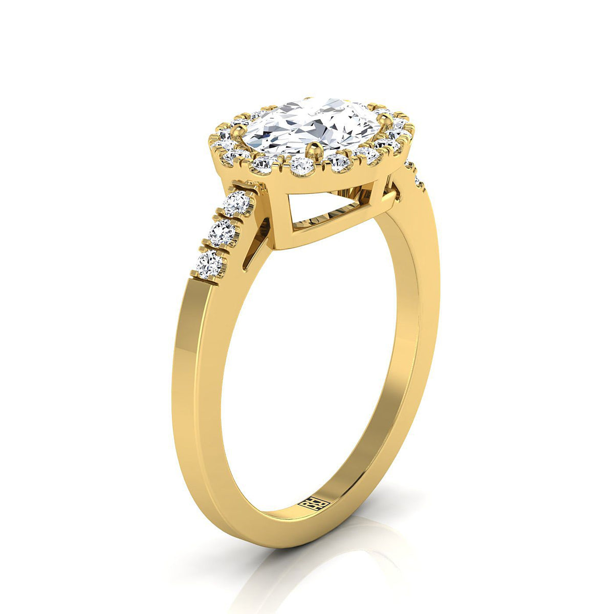 Made to order: The Crimson oval engagement ring setting in 18K Yellow Gold | RockHer