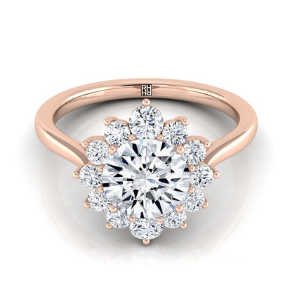 The Eloise Select Halo Engagement Ring with Lab Diamond in 14K Rose Gold - view 1