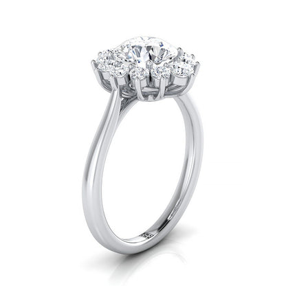 The Eloise Select Halo Engagement Ring with Lab Diamond in Platinum - view 2