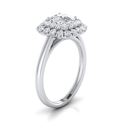 The Goldy Select Halo Engagement Ring with Lab Diamond in Platinum - view 2