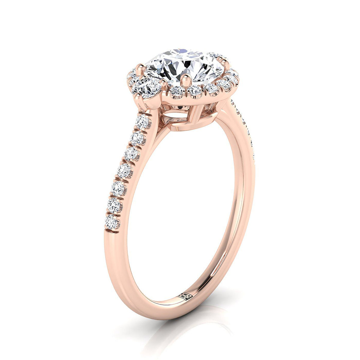 Select Halo styling on The Ivy round engagement ring setting | RockHer