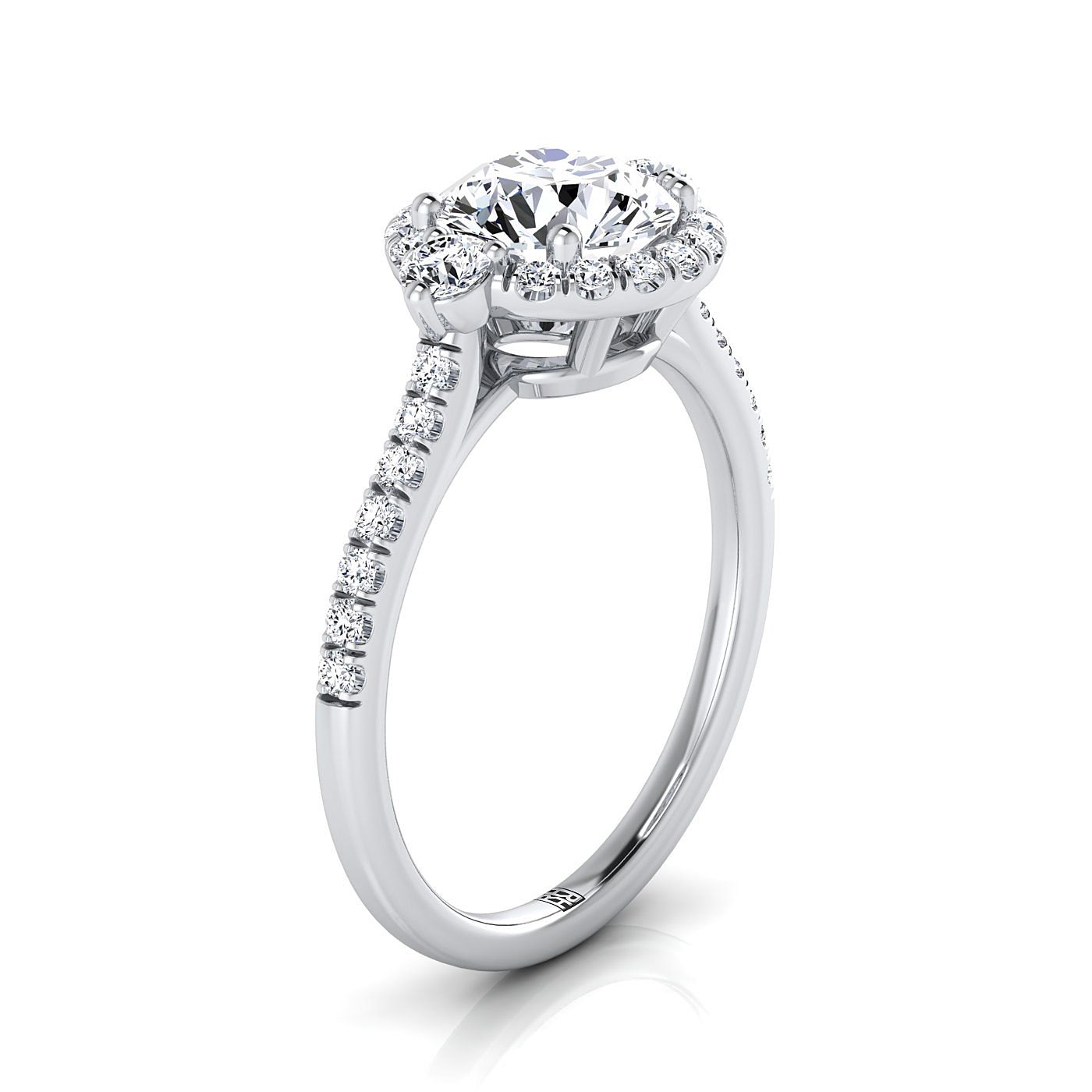 Made to order: The Ivy round engagement ring setting in Platinum | RockHer
