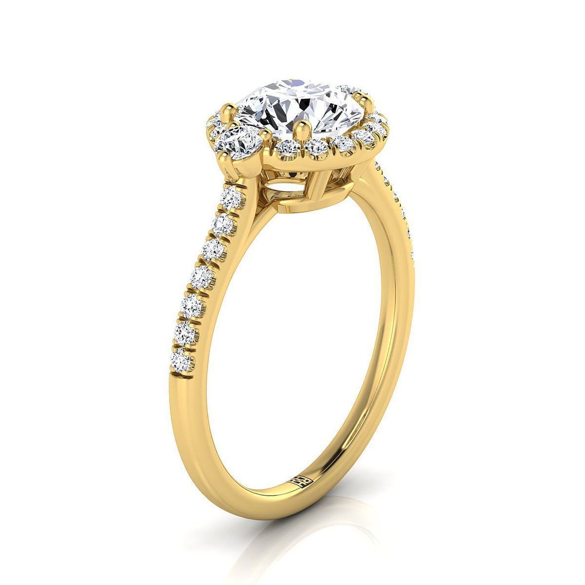 Made to order: The Ivy round engagement ring setting in 18K Yellow Gold | RockHer
