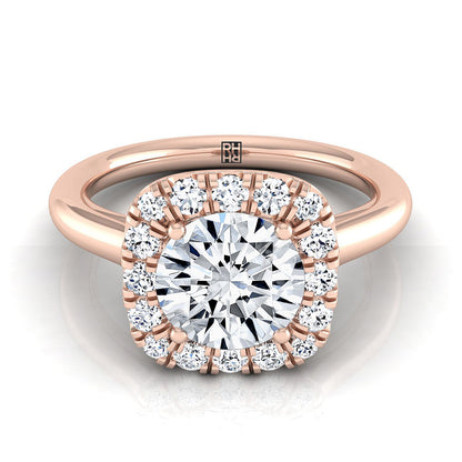 The Amy Select Halo Engagement Ring with Lab Diamond in 14K Rose Gold - view 1