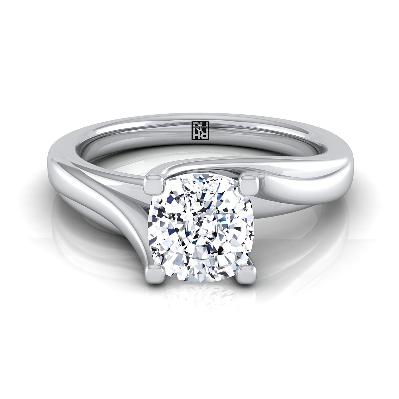 The Joplin Select Solitaire Engagement Ring with Lab Diamond in 18K White Gold - view 1