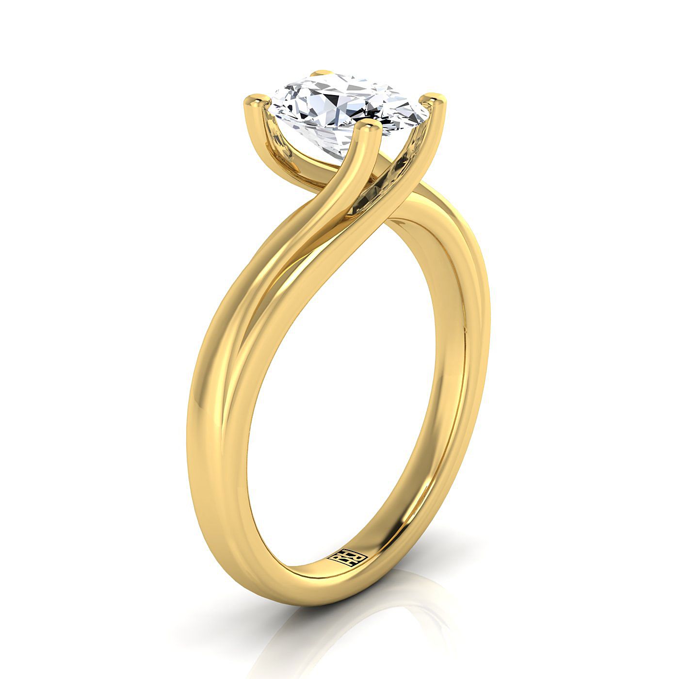 Select Solitaire styling on The Joplin oval engagement ring setting | RockHer