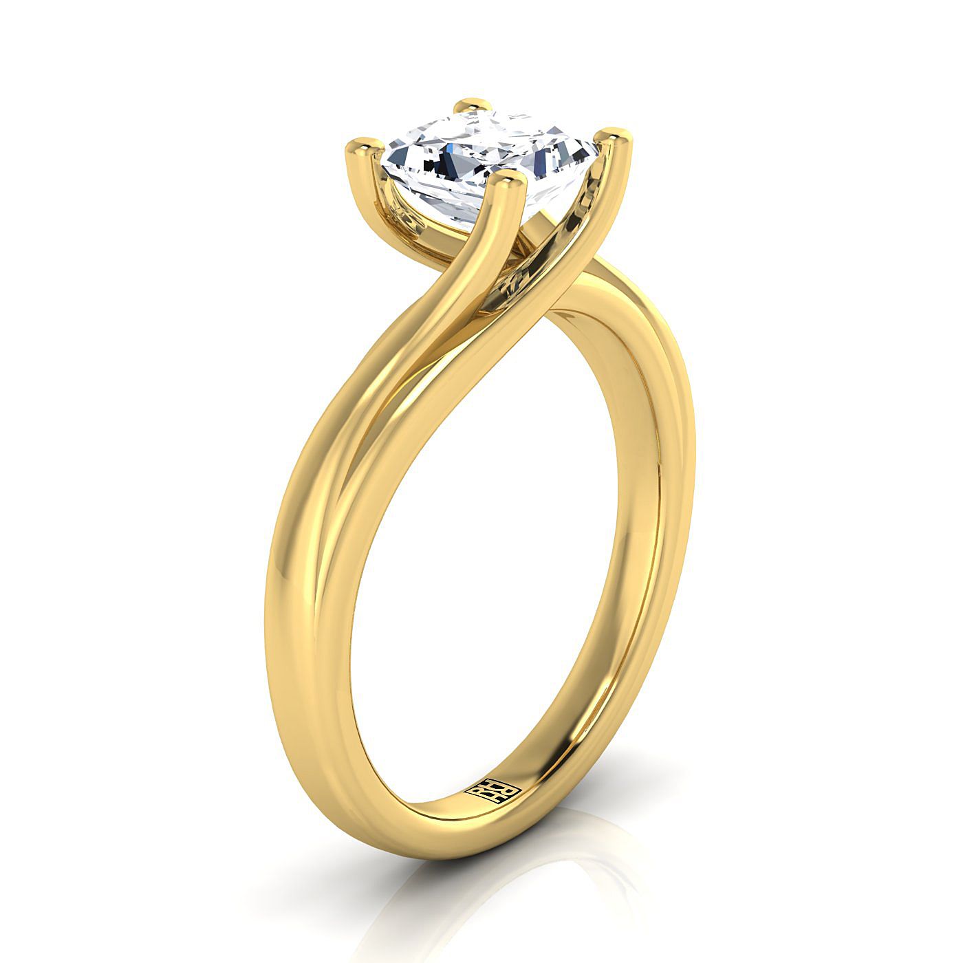 Select Solitaire styling on The Joplin princess engagement ring setting | RockHer