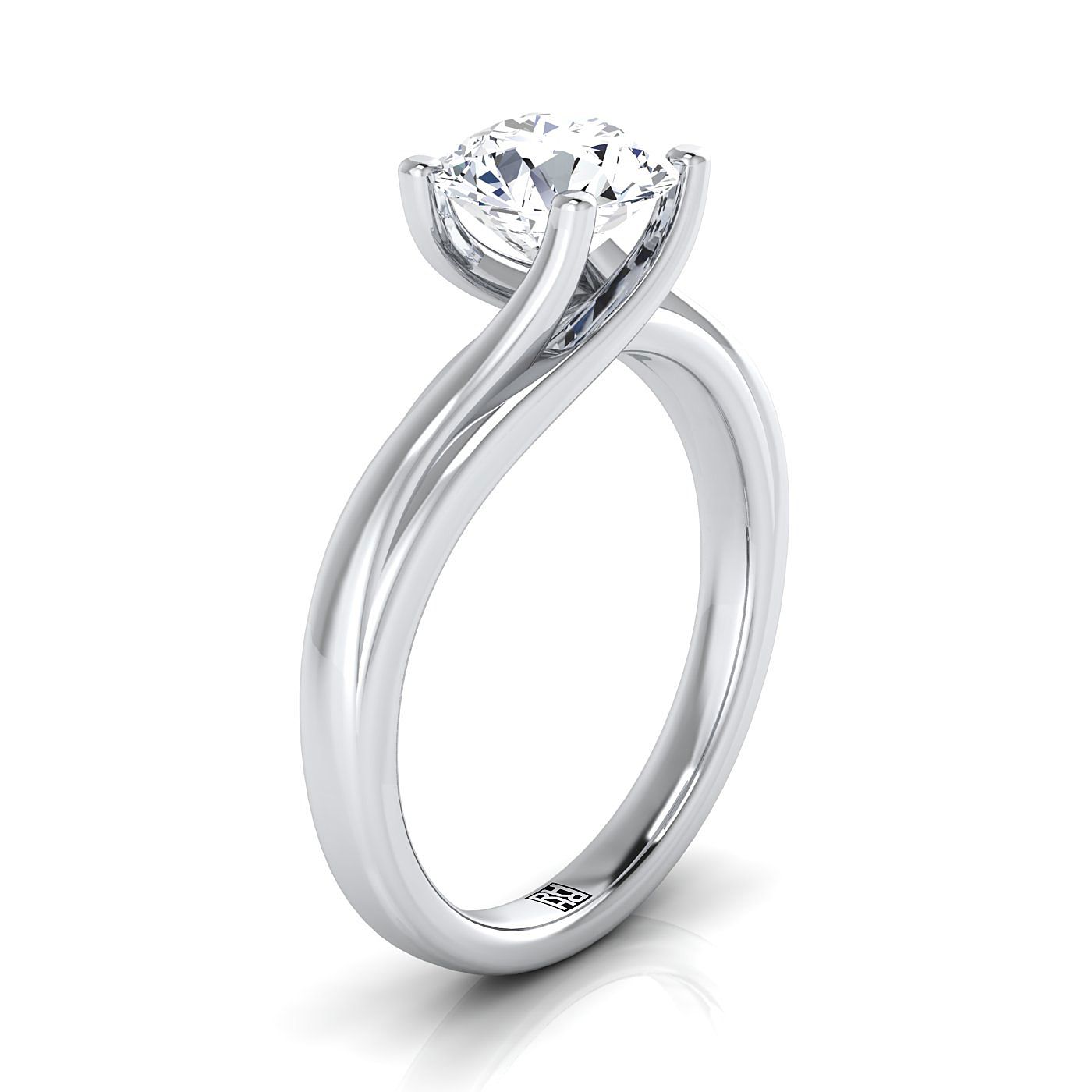Select Solitaire styling on The Joplin round engagement ring setting | RockHer