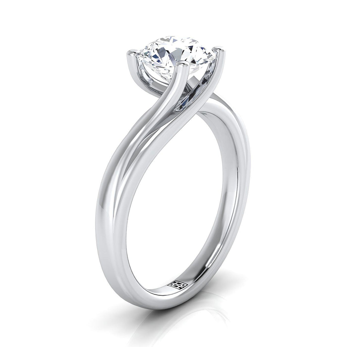 Select Solitaire styling on The Joplin round engagement ring setting | RockHer